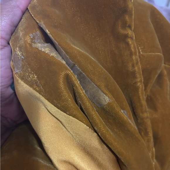 STAUD Madden Velvet Blazer In Ocher Size L - Picture 12 of 13